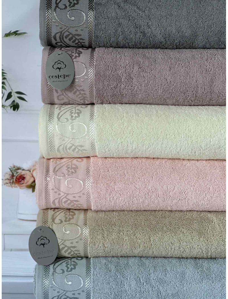 Micro delux Ahenk рушники 70х140см., 6 шт/уп. Мікрокоттон. CestepeТуреччина.