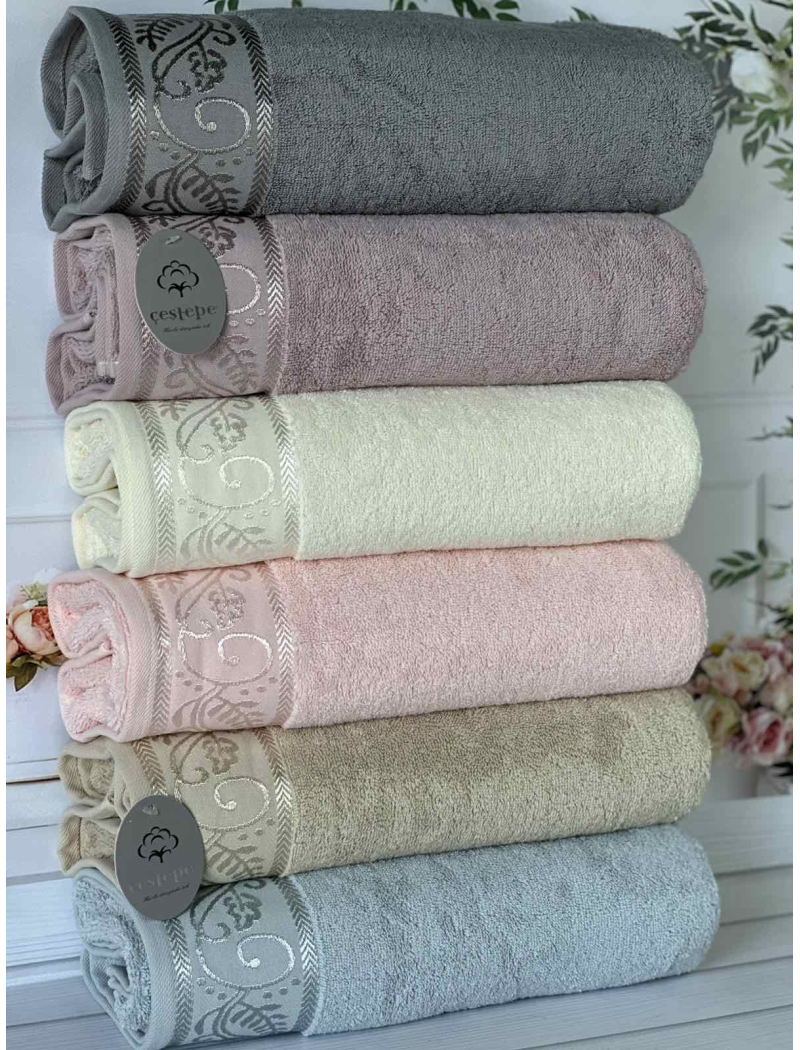 Micro delux Ahenk рушники 70х140см., 6 шт/уп. Мікрокоттон. CestepeТуреччина.