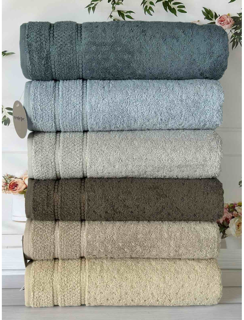 Micro delux Bayone рушники 50х90см., 6 шт/уп. Мікрокоттон. CestepeТуреччина.