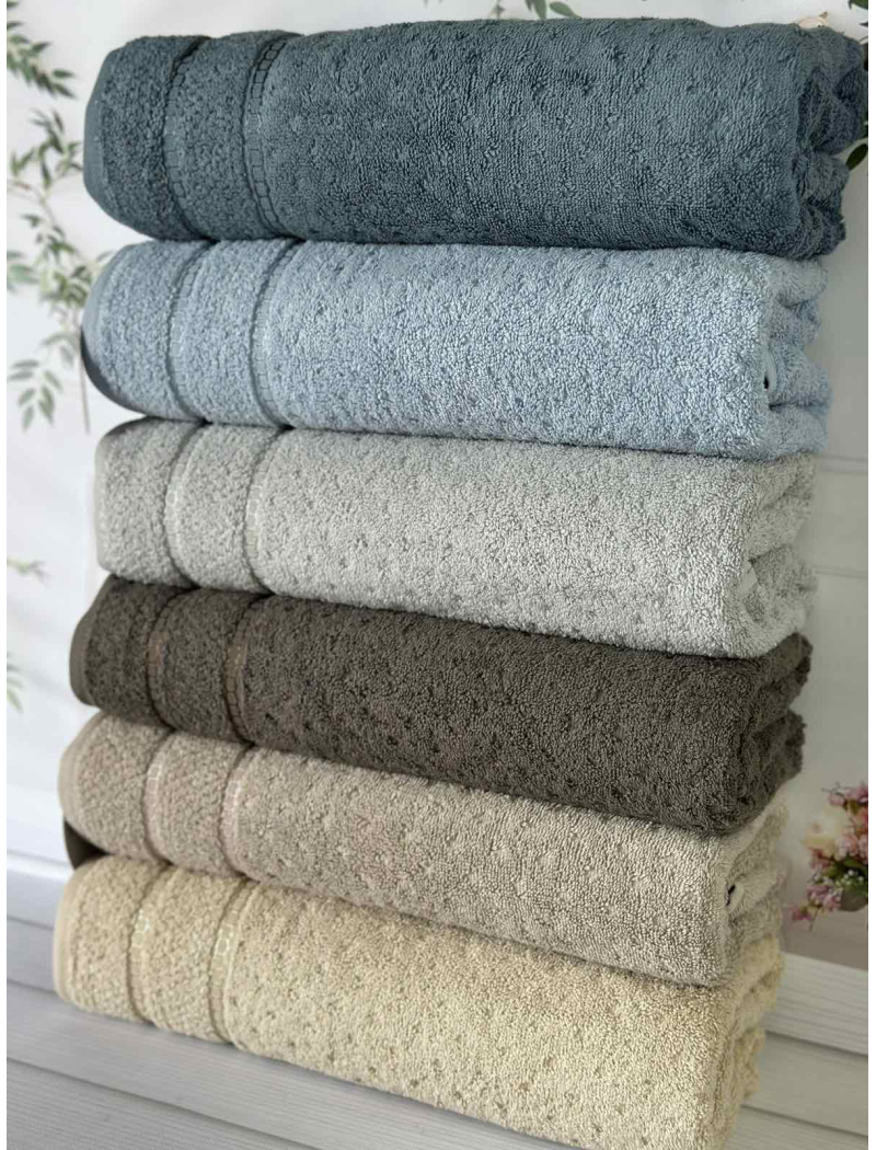 Micro delux Bayone рушники 70х140см., 6 шт/уп. Мікрокоттон. CestepeТуреччина.