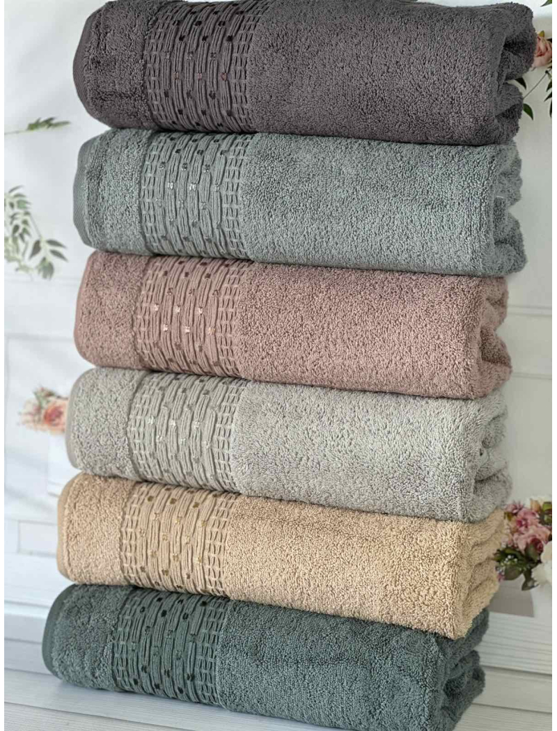 Micro delux Noval рушники 50х90см., 6 шт/уп. Мікрокоттон. CestepeТуреччина.