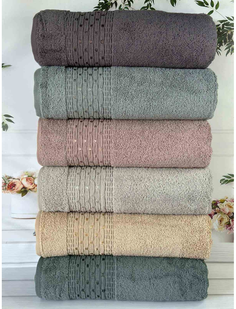 Micro delux Noval рушники 50х90см., 6 шт/уп. Мікрокоттон. CestepeТуреччина.