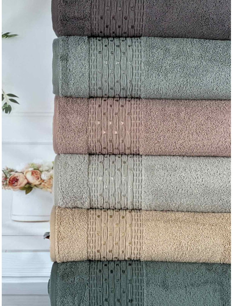 Micro delux Noval рушники 50х90см., 6 шт/уп. Мікрокоттон. CestepeТуреччина.