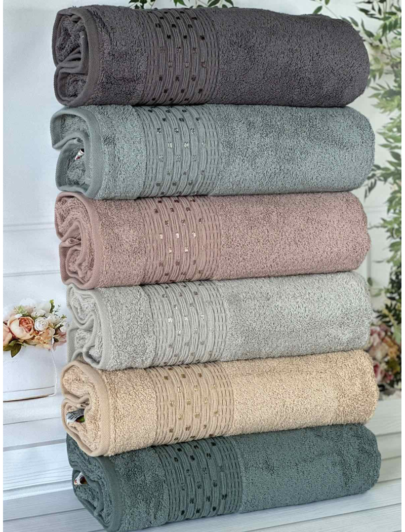 Micro delux Noval рушники 50х90см., 6 шт/уп. Мікрокоттон. CestepeТуреччина.