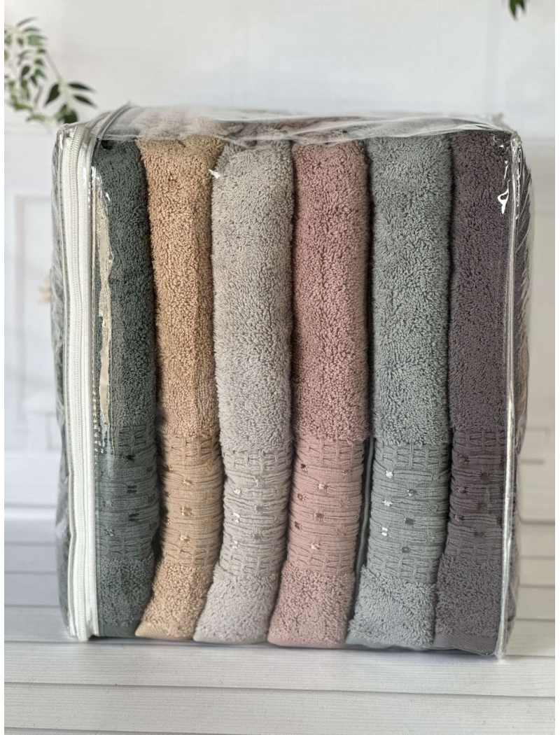 Micro delux Noval рушники 50х90см., 6 шт/уп. Мікрокоттон. CestepeТуреччина.