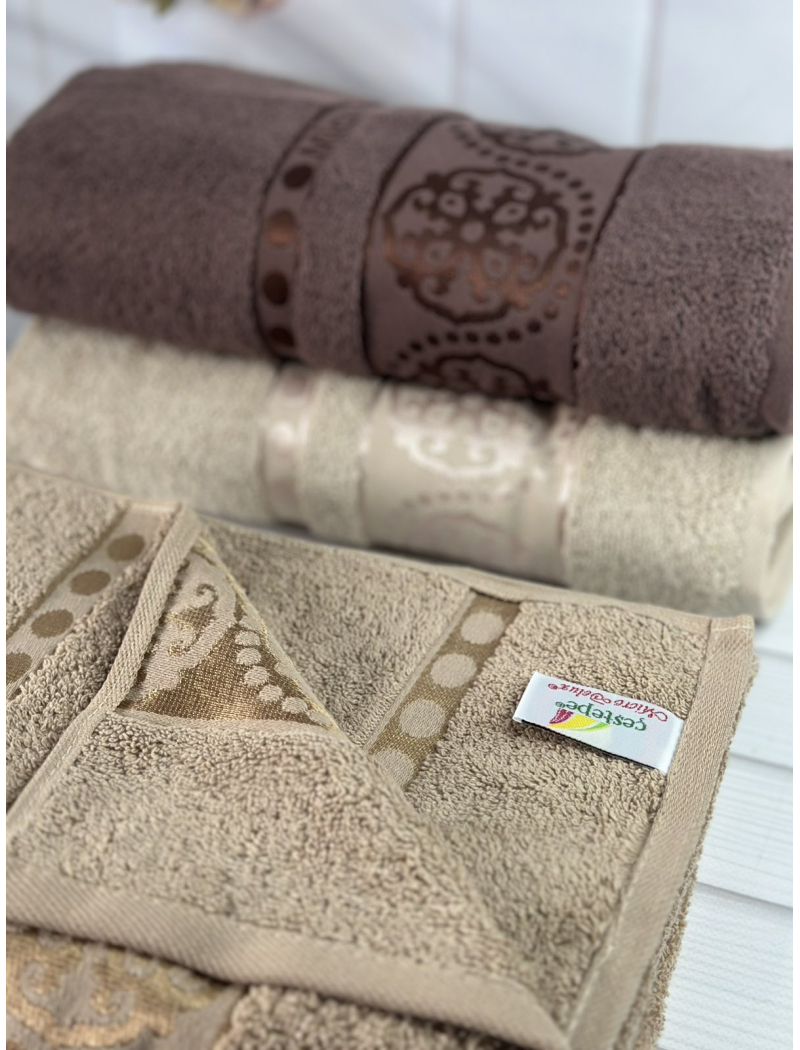 Micro delux Orient рушники 50х90см., 3 шт/уп. Мікрокоттон. CestepeТуреччина.