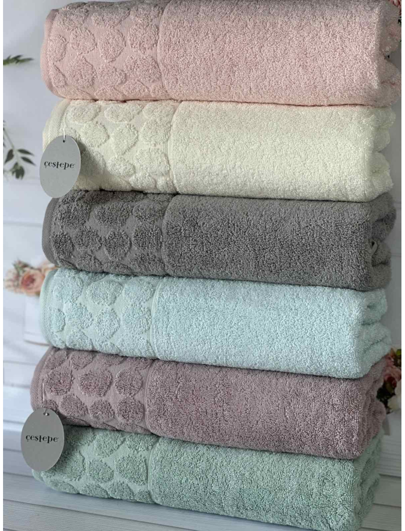 Micro delux Stone рушники 50х90см., 6 шт/уп. Мікрокоттон. CestepeТуреччина.
