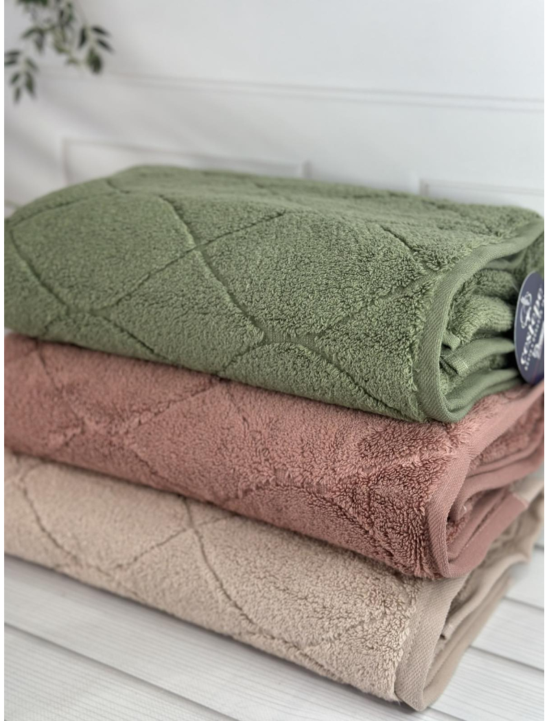 Micro Premium Romb-Voli рушники 70х140см., 3 шт/уп. Мікрокоттон. CestepeТуреччина.