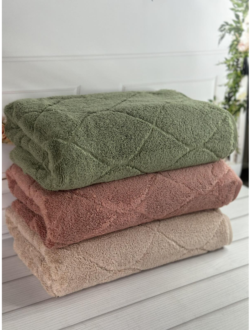 Micro Premium Romb-Voli рушники 70х140см., 3 шт/уп. Мікрокоттон. CestepeТуреччина.