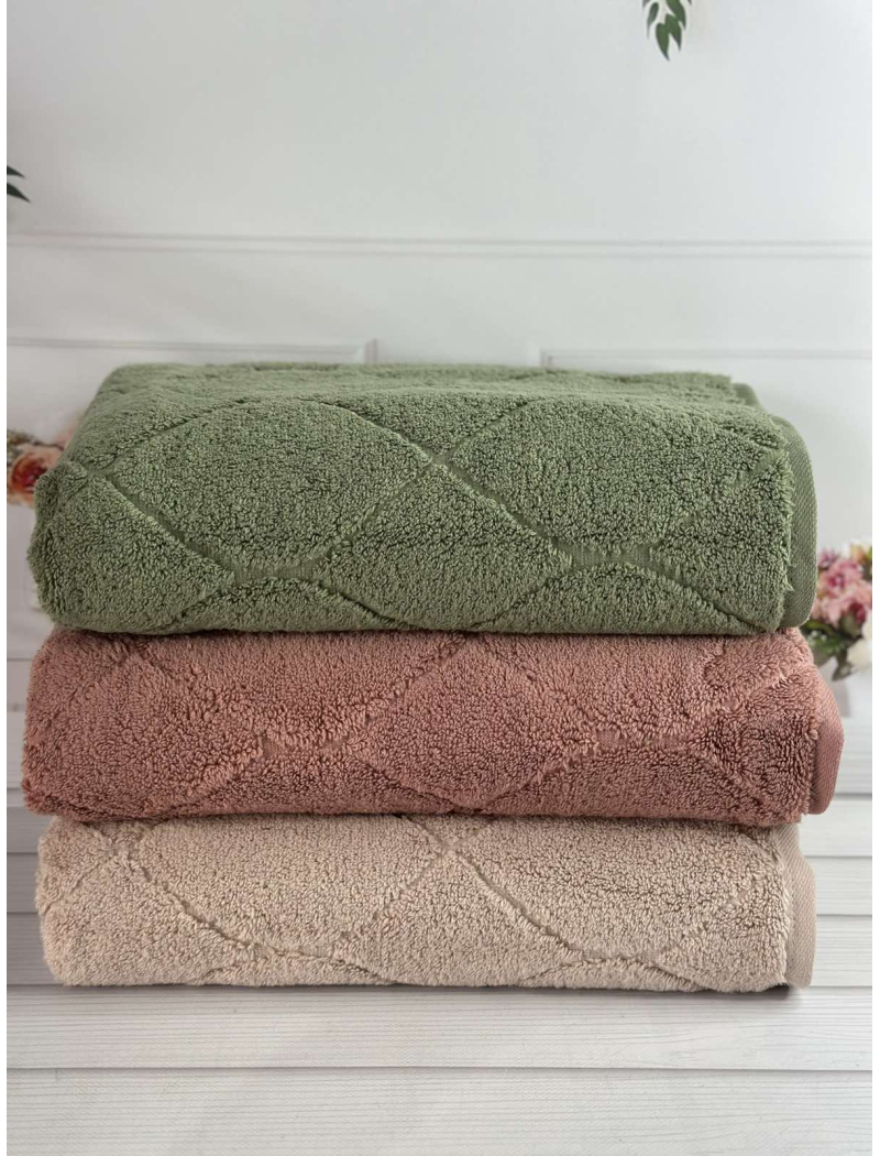 Micro Premium Romb-Voli рушники 70х140см., 3 шт/уп. Мікрокоттон. CestepeТуреччина.