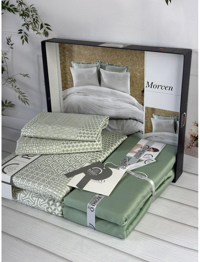 Morven сатинова постільна білизна. Євро розмір. Romeo home Туреччина.