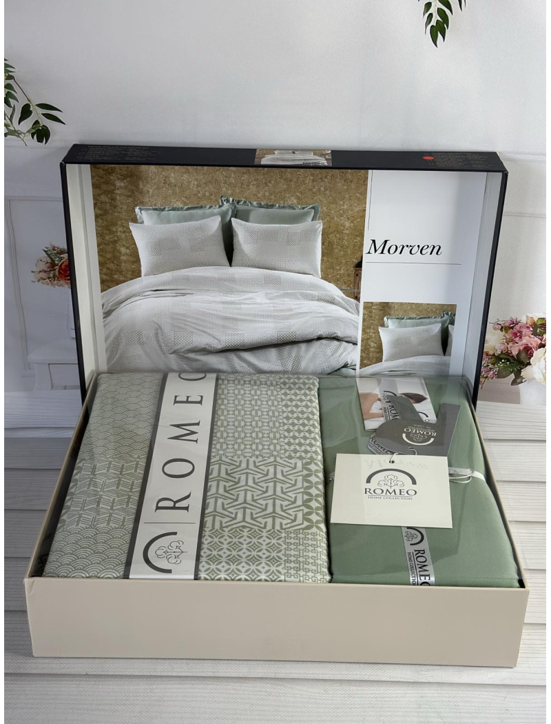 Morven сатинова постільна білизна. Євро розмір. Romeo home Туреччина.