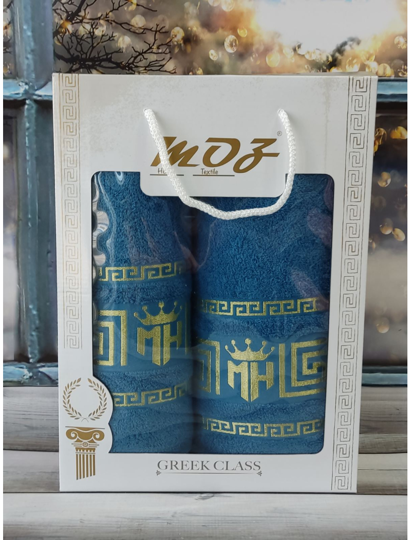 Moz versace blue 2в1подарунковий набір рушників.