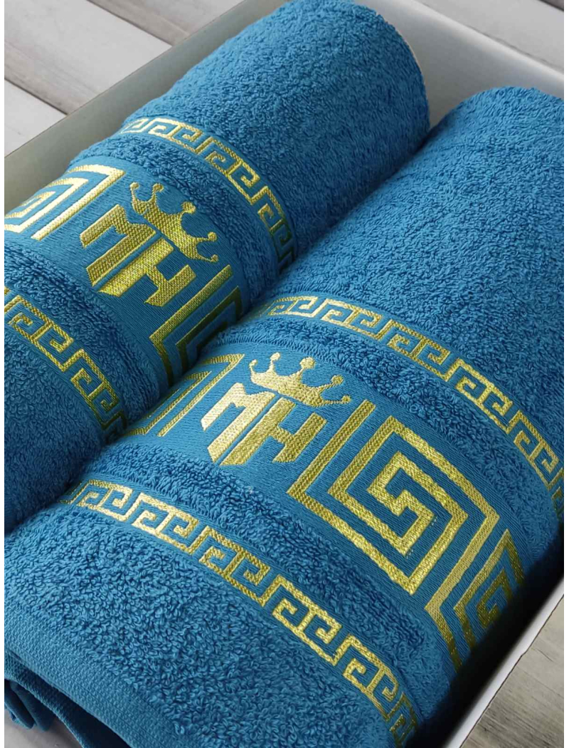 Moz versace blue 2в1подарунковий набір рушників.