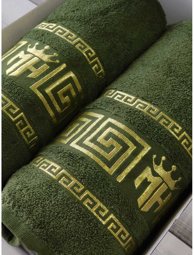 Moz versace yesil 2в1подарунковий набір рушників.