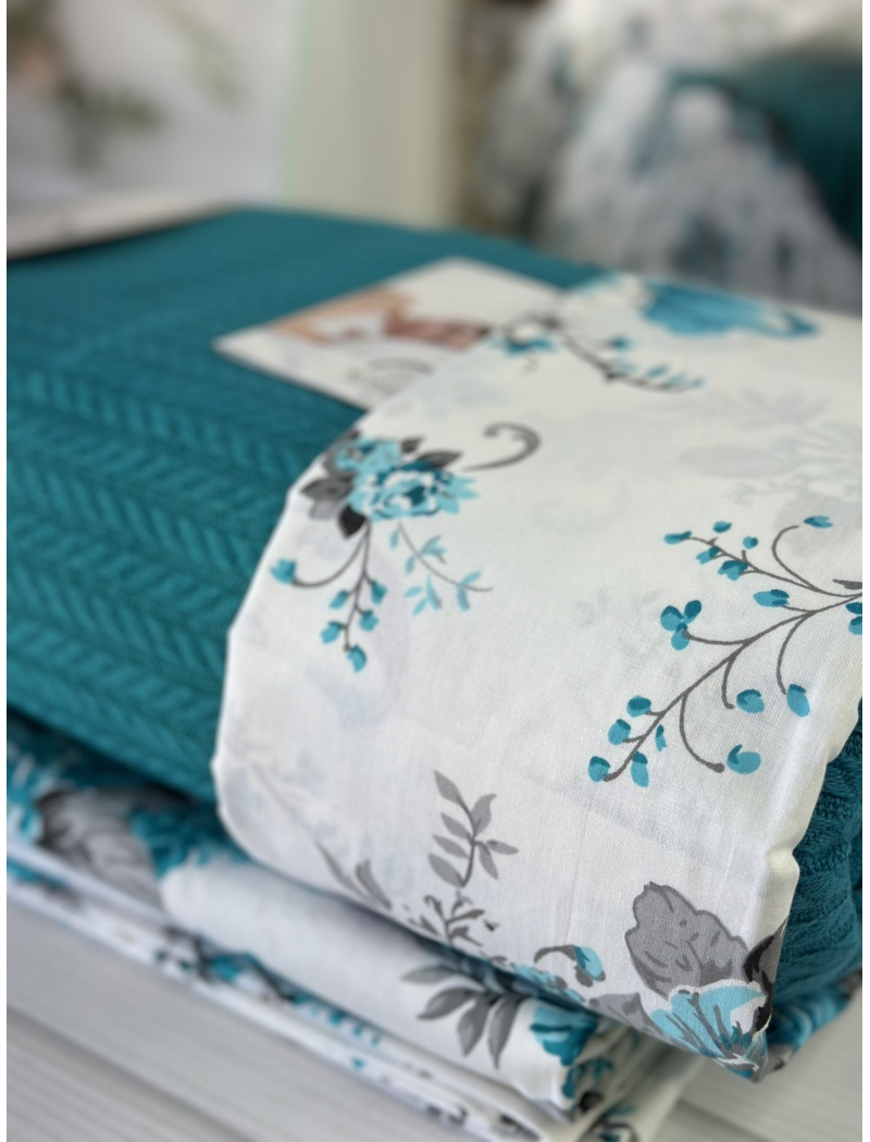 Petrol Літній набір з Плед машинна в'язка. Romeo home Туреччина