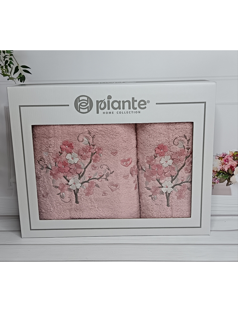 Piante sacura pembe 3D 2в1 бавовняні рушники.Туреччина.