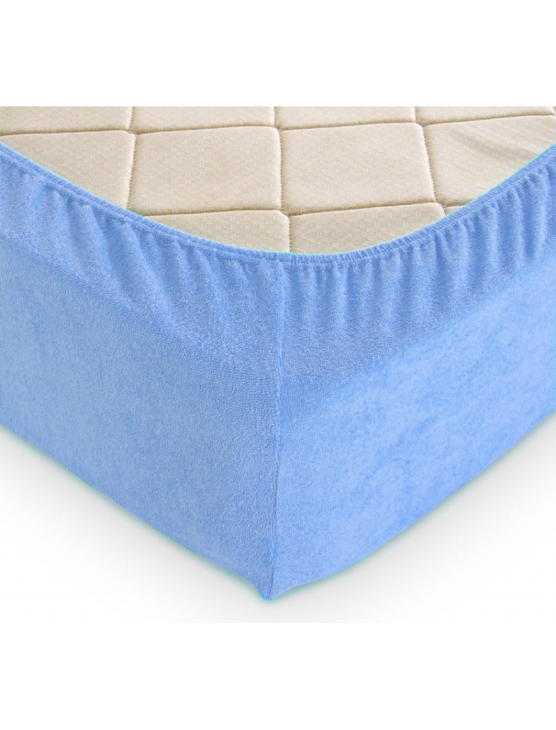 Простынь махровая на резинке (160х200х30) Placid Blue