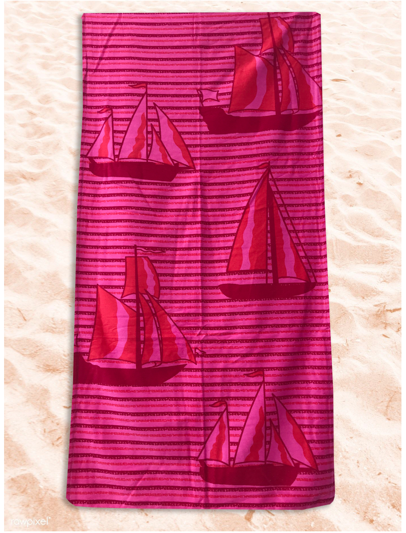 Пляжное полотенце Yelkenli pembe 75х150см. Турция.