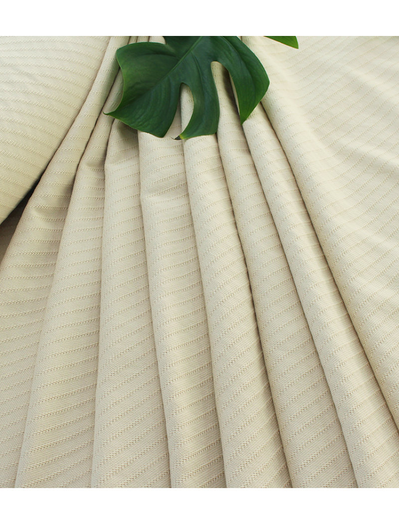 Простынь-покрывало пике 200х235 см. Полоса бежевая