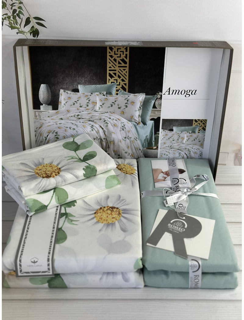 Poplin Amoga постіль з поплин. Євро розмір. Romeo home Туреччина.