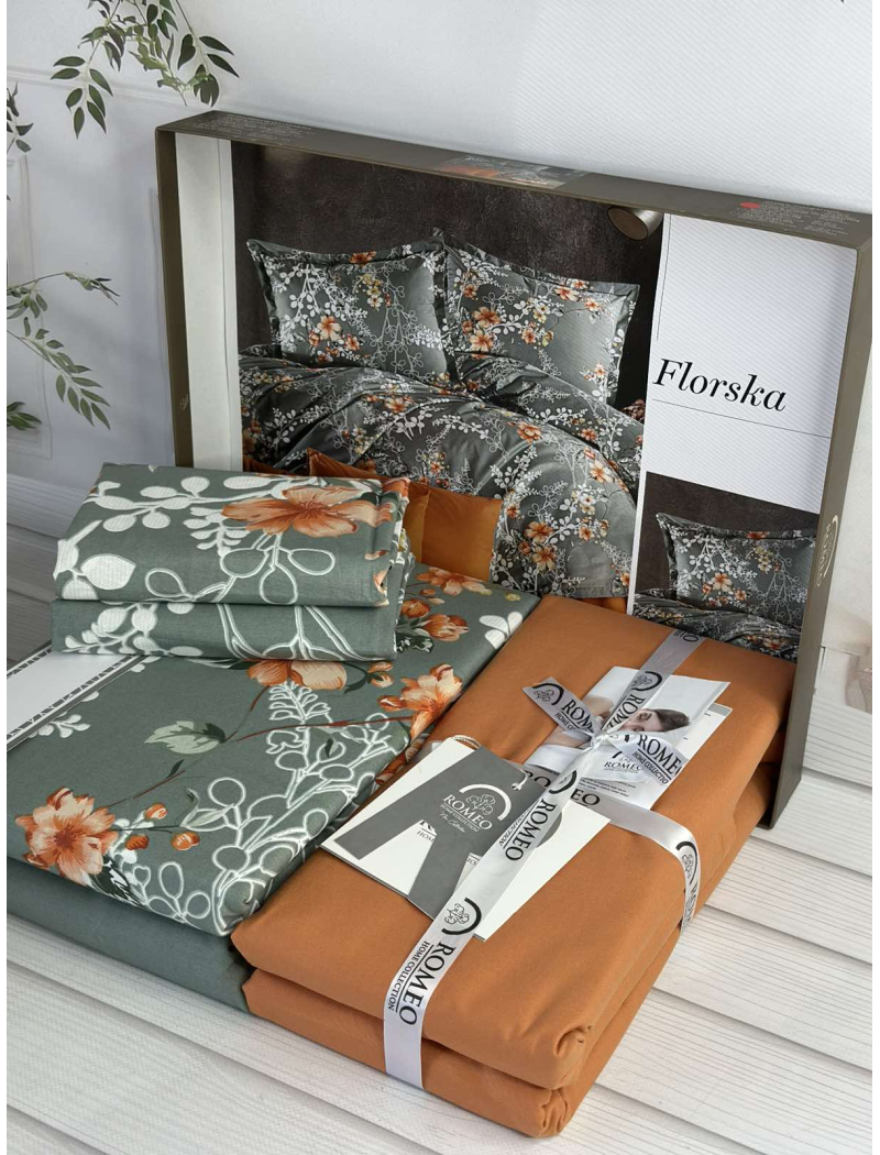 Poplin Florska постіль з поплин. Євро розмір. Romeo home Туреччина.