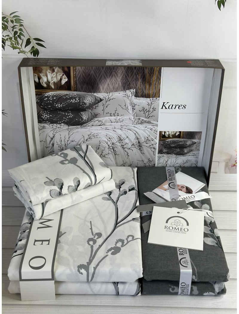 Poplin Kares постіль з поплин. Євро розмір. Romeo home Туреччина.