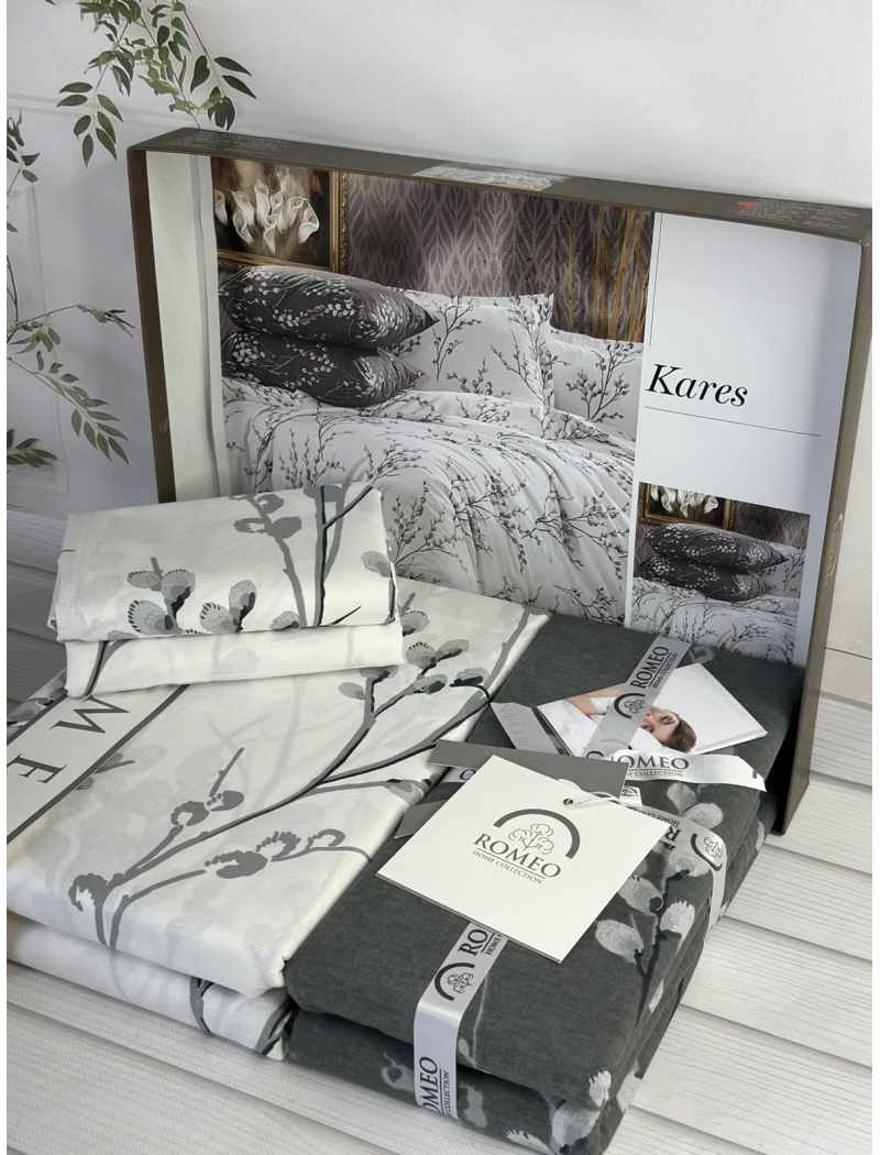 Poplin Kares постіль з поплин. Євро розмір. Romeo home Туреччина.