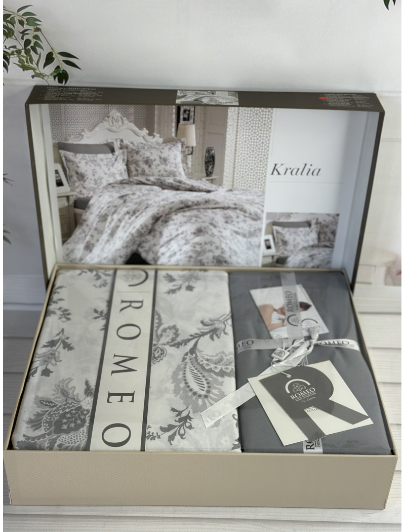 Poplin Kralia постіль з поплин. Євро розмір. Romeo home Туреччина.
