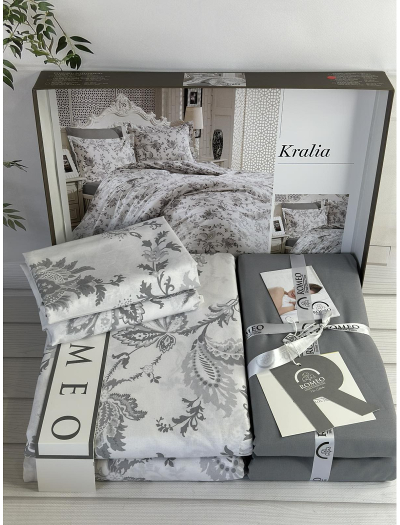 Poplin Kralia постіль з поплин. Євро розмір. Romeo home Туреччина.