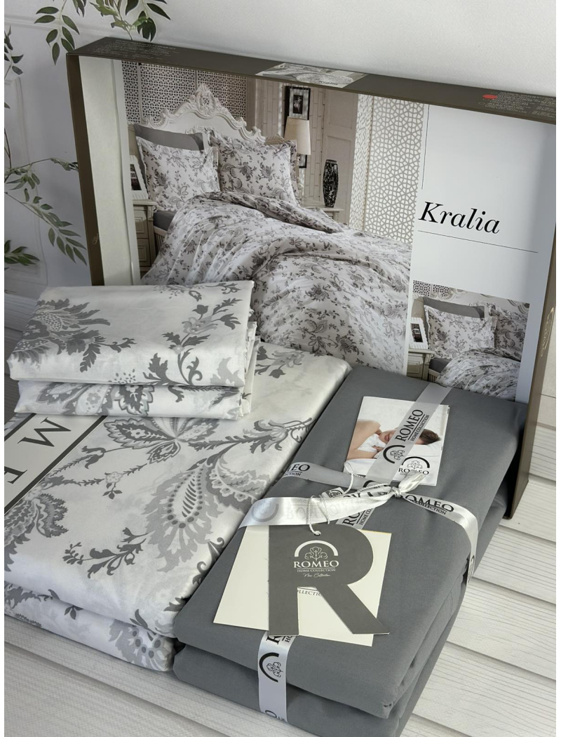 Poplin Kralia постіль з поплин. Євро розмір. Romeo home Туреччина.