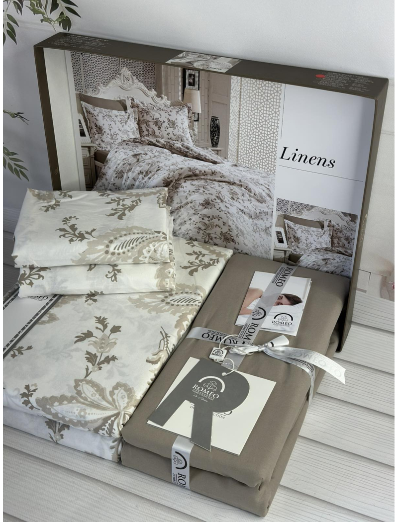 Poplin Linens постіль з поплин. Євро розмір. Romeo home Туреччина.