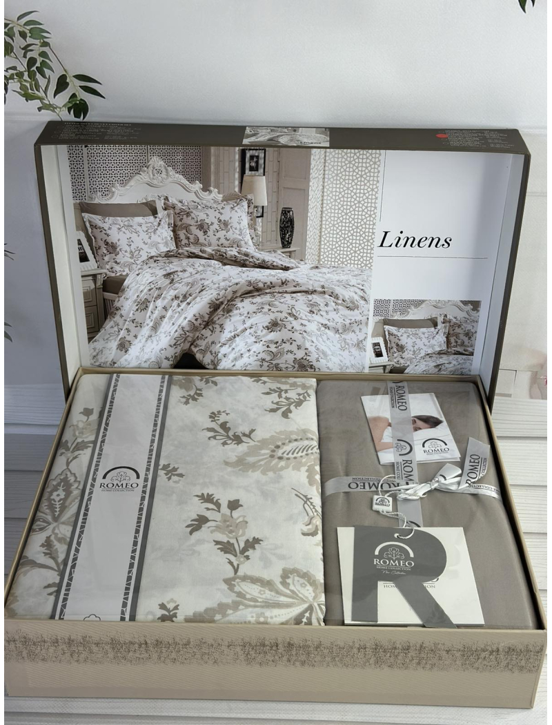 Poplin Linens постіль з поплин. Євро розмір. Romeo home Туреччина.