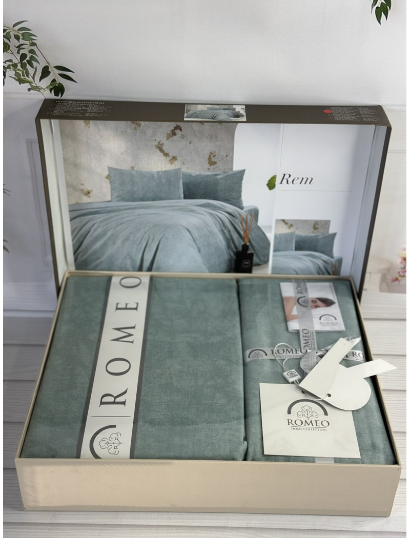 Poplin Rem постіль з поплин. Євро розмір. Romeo home Туреччина.