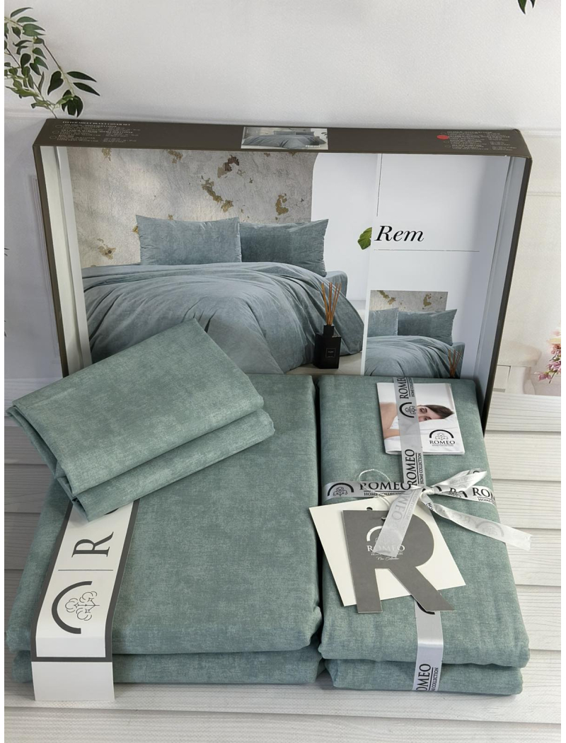 Poplin Rem постіль з поплин. Євро розмір. Romeo home Туреччина.