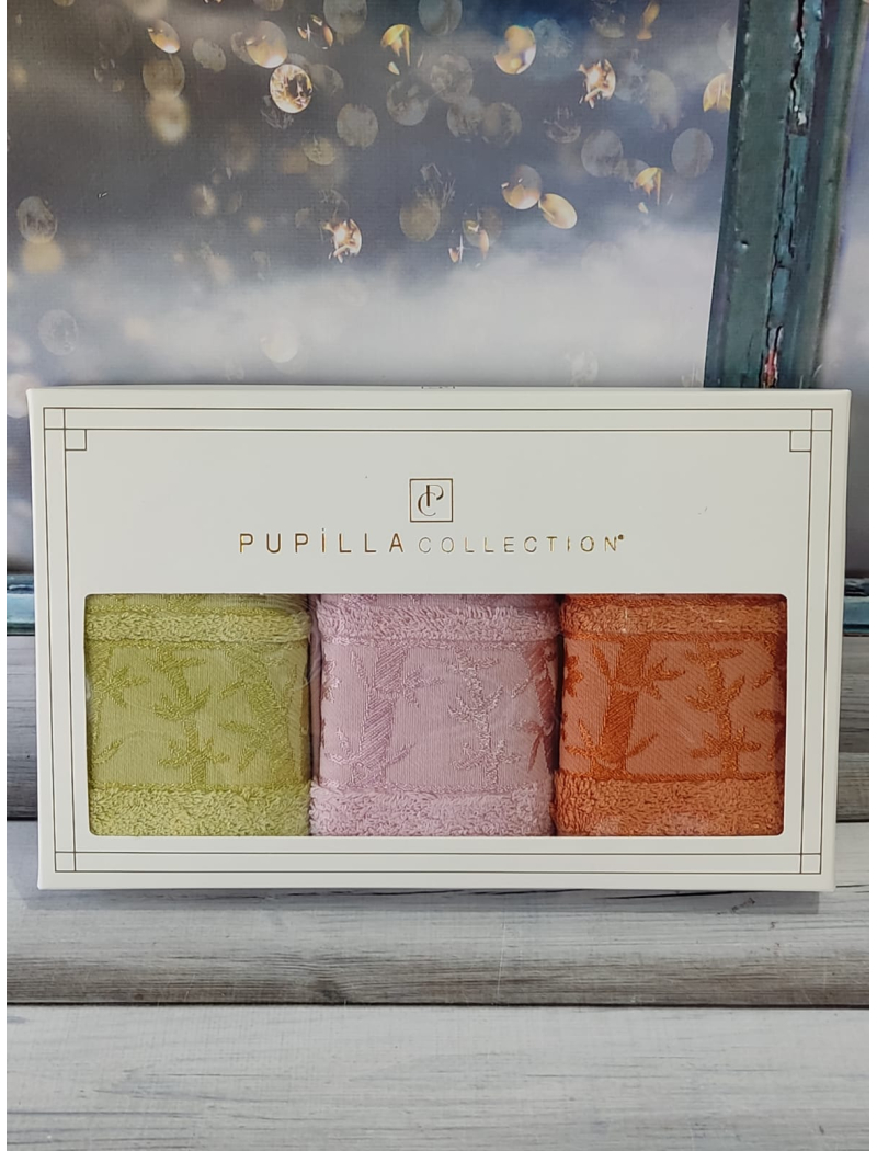 Pupilla Elit koyu yesil 30х50см., 3в1. Бамбукові рушники.