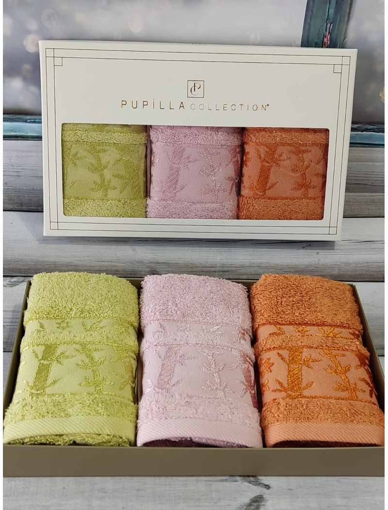 Pupilla Elit koyu yesil 30х50см., 3в1. Бамбукові рушники.