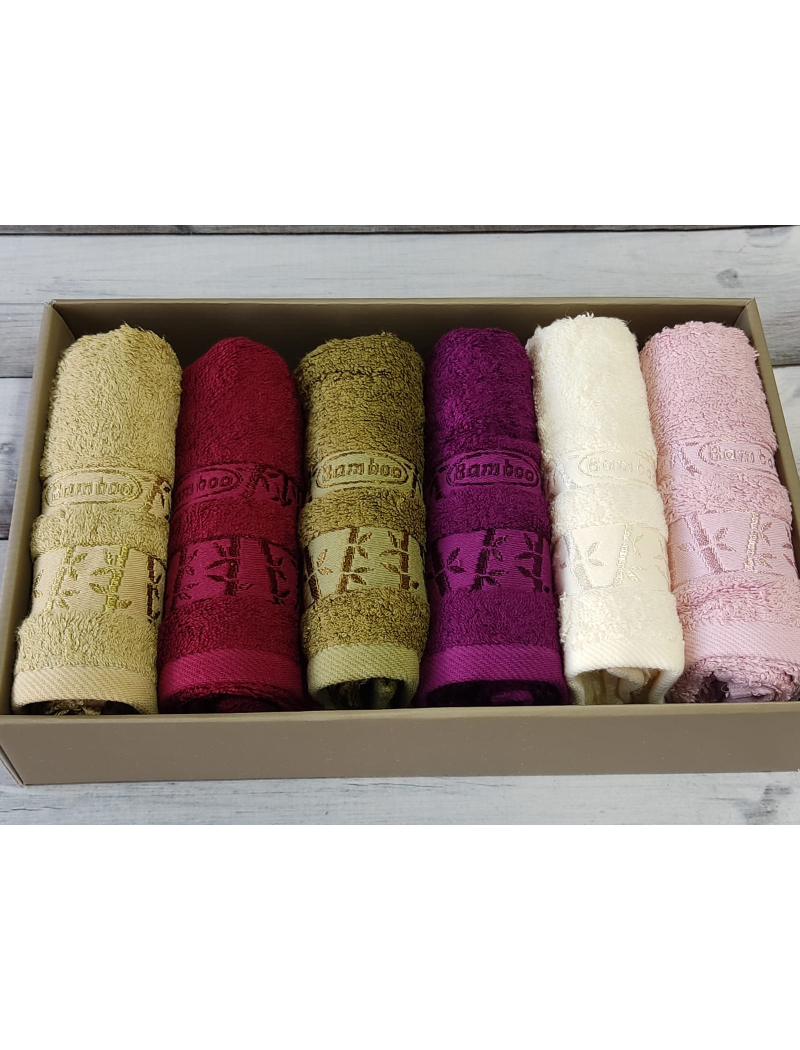 Pupilla gold 30х50см., 6в1. Бамбукові рушники.