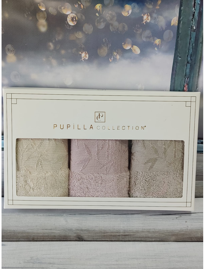 Pupilla Single bej 30х50см., 3в1. Бамбукові рушники.