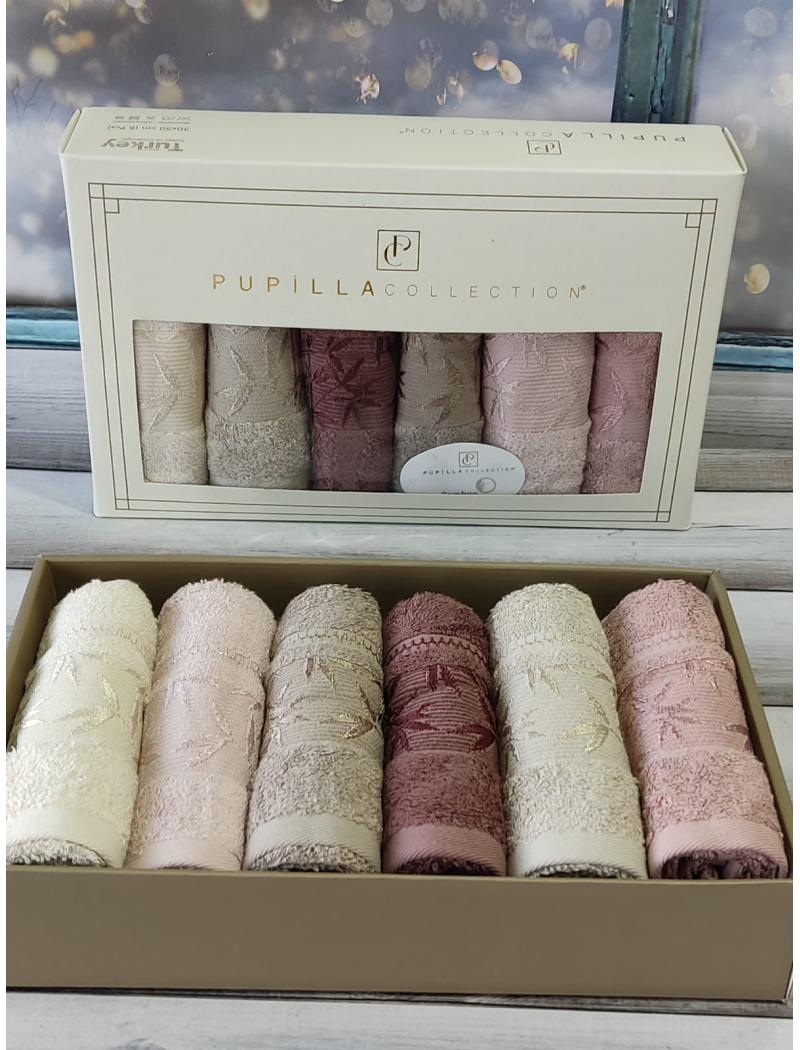 Pupilla Single 30х50см., 6в1. Бамбукові рушники.
