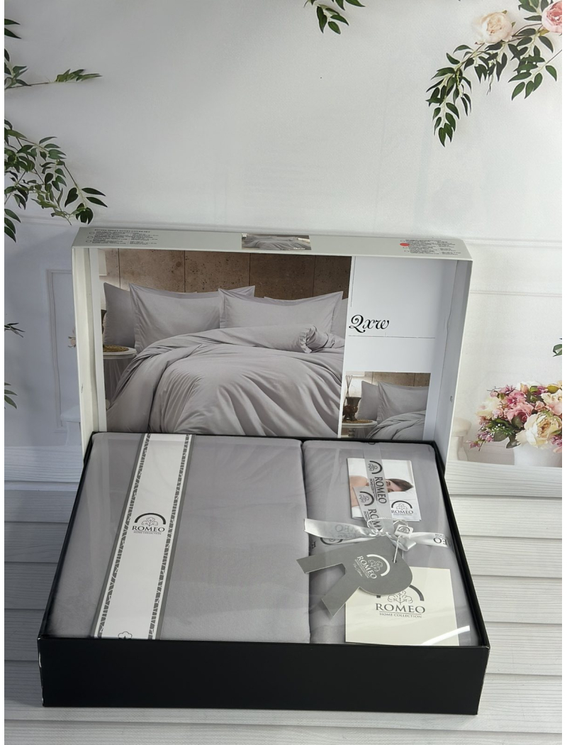Qxw Однотонное сатинова постільна білизна. Євро розмір. Romeo home Туреччина.