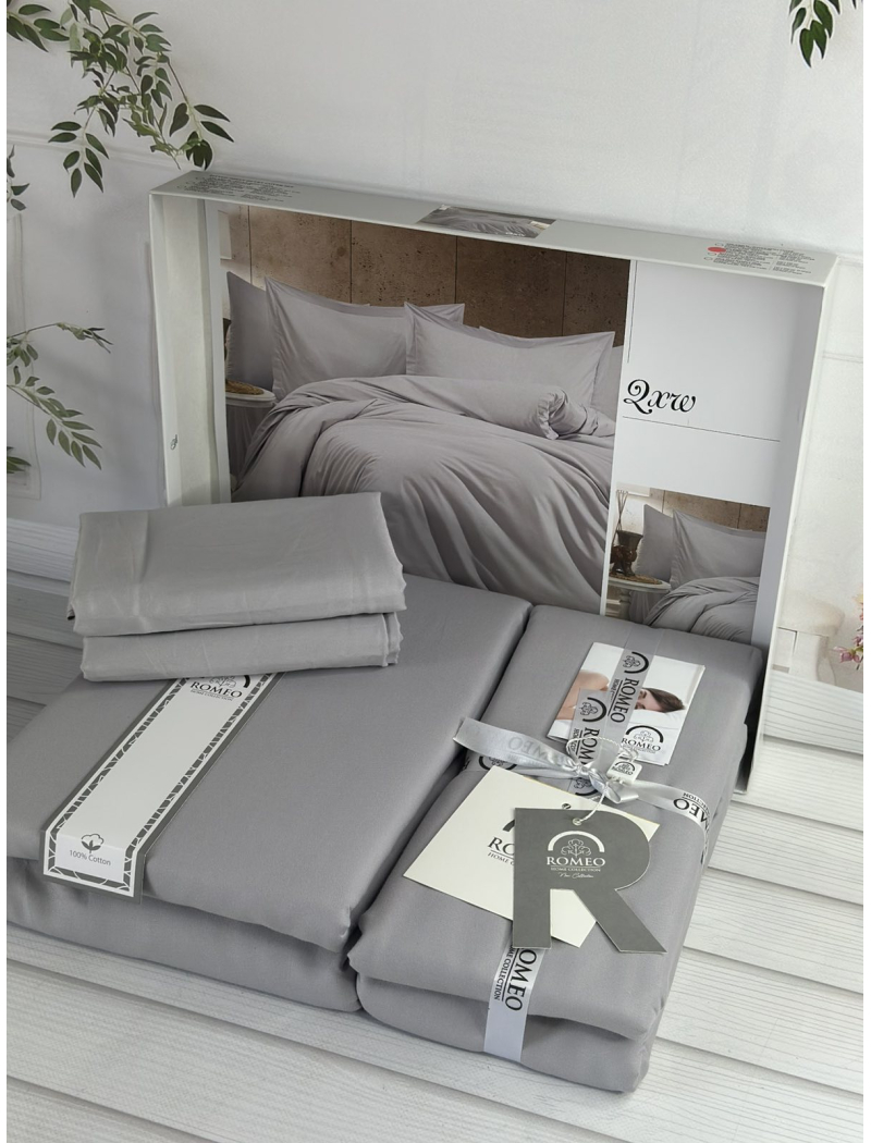 Qxw Однотонное сатинова постільна білизна. Євро розмір. Romeo home Туреччина.