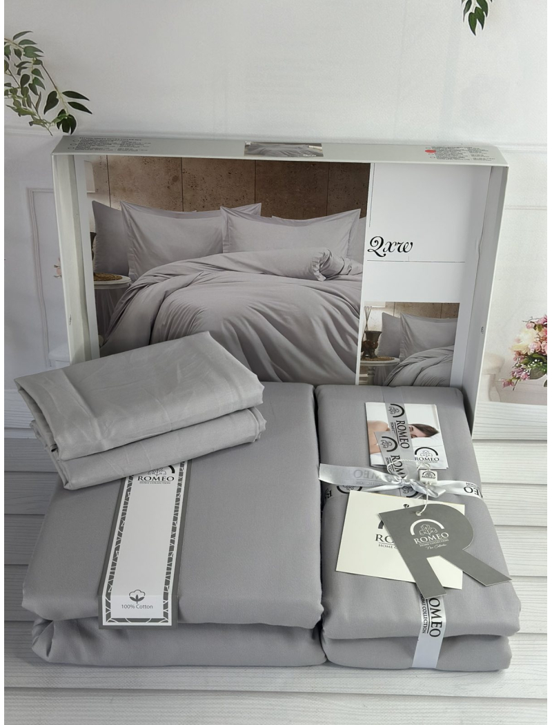 Qxw Однотонное сатинова постільна білизна. Євро розмір. Romeo home Туреччина.