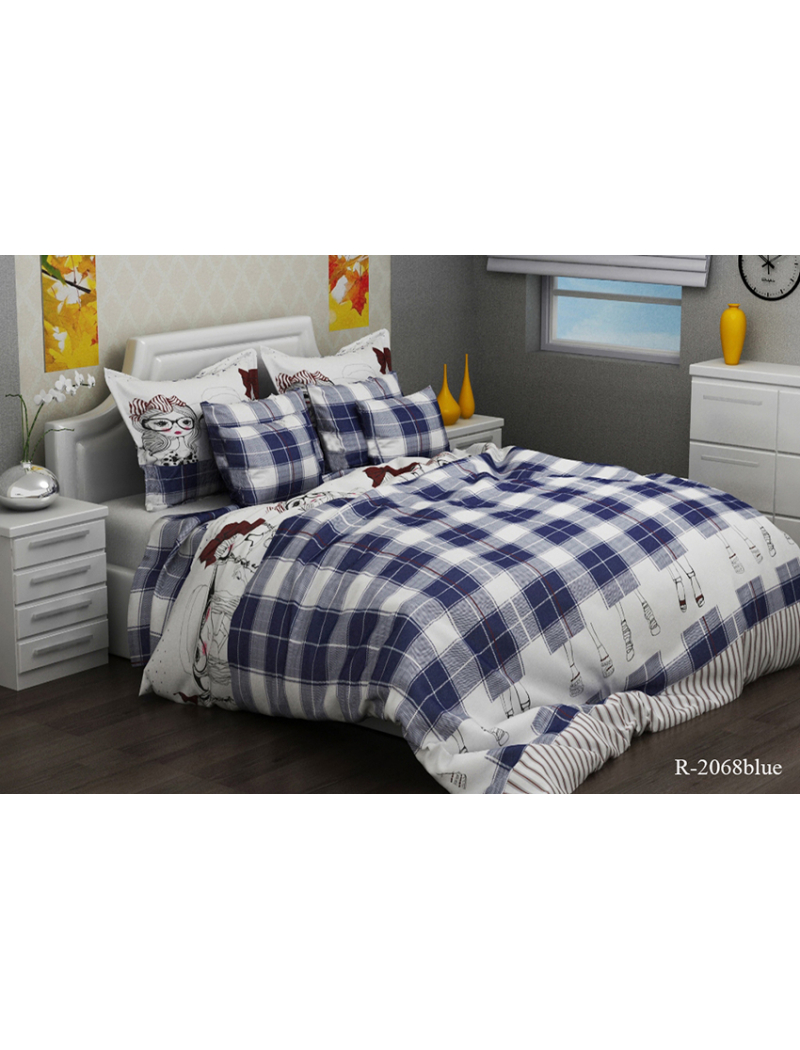 Комплект постільної білизни R2068 blue