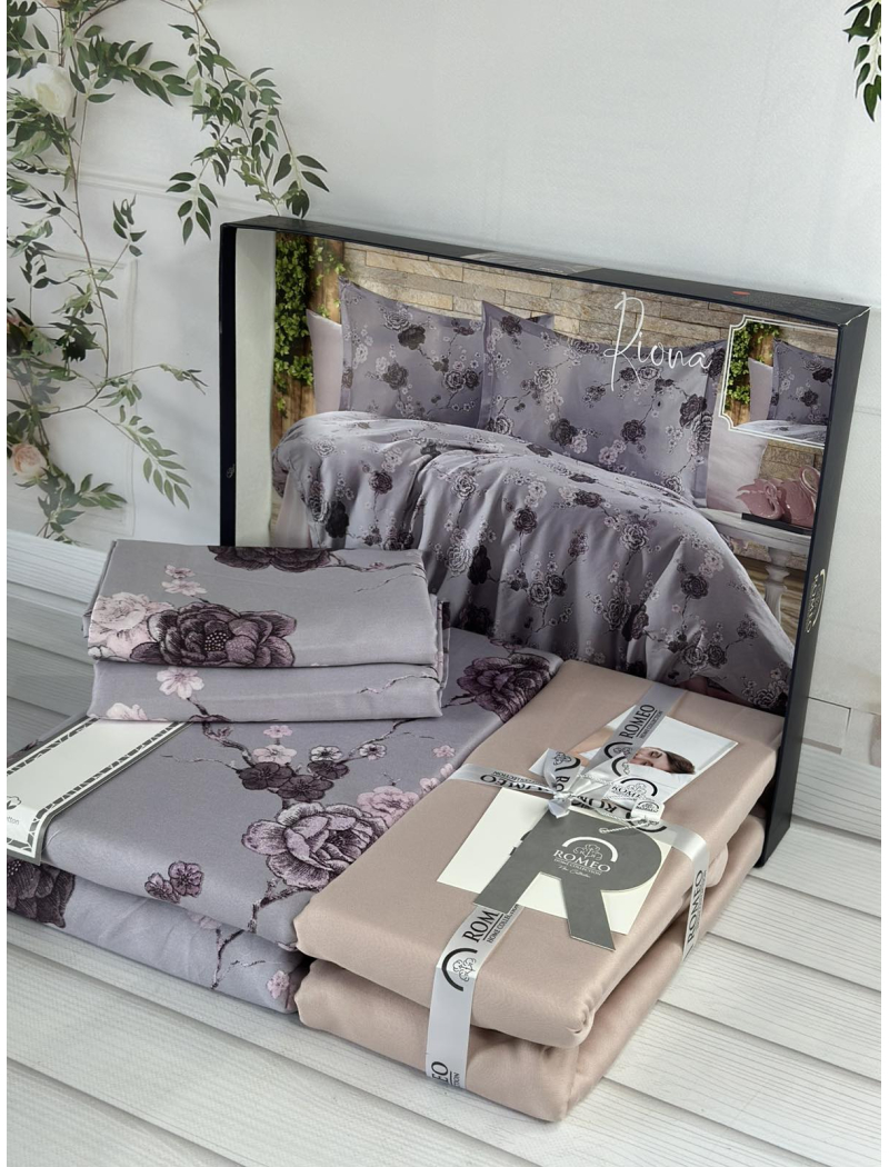 Riona сатинова постільна білизна. Євро розмір. Romeo home Туреччина.