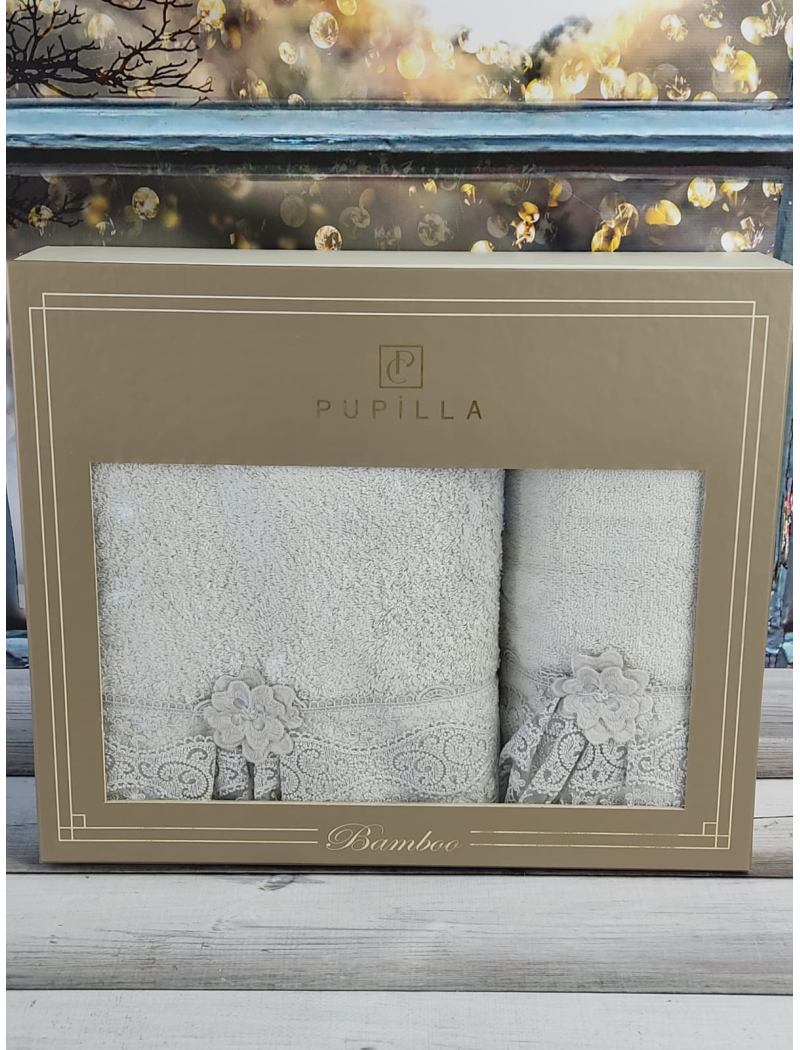 Pupilla 2в1 Romantik gri Бамбукові рушники.Туреччина.