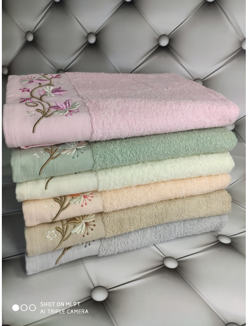 3D Sakura 70х140см., 6 шт/уп. Банні махрові рушники Mame Туреччина