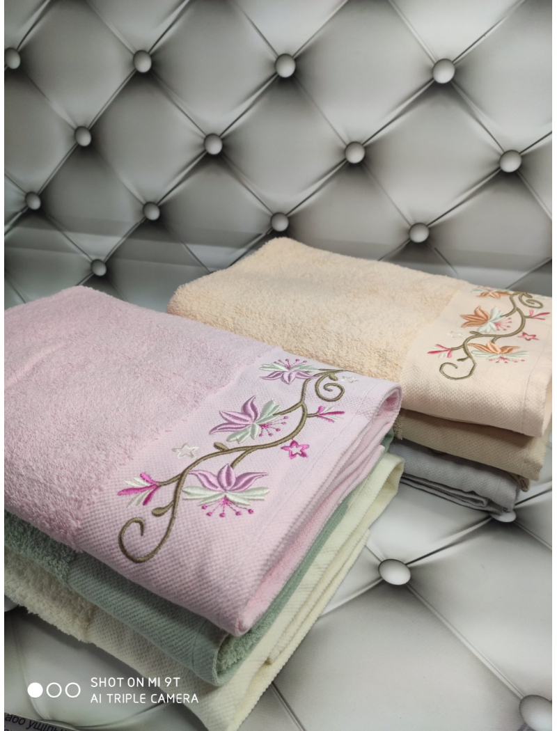 3D Sakura 70х140см., 6 шт/уп. Банні махрові рушники Mame Туреччина