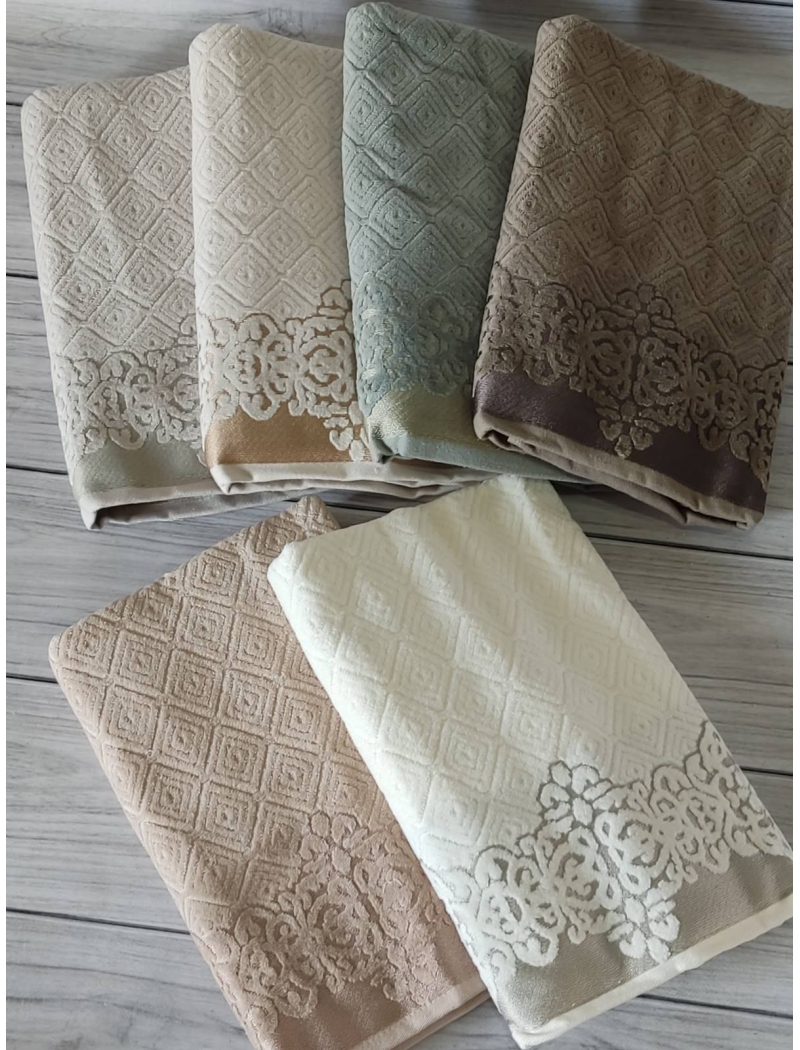 Sanel велюрові рушники 70х140см., 6 шт/уп. Pupilla Туреччина.