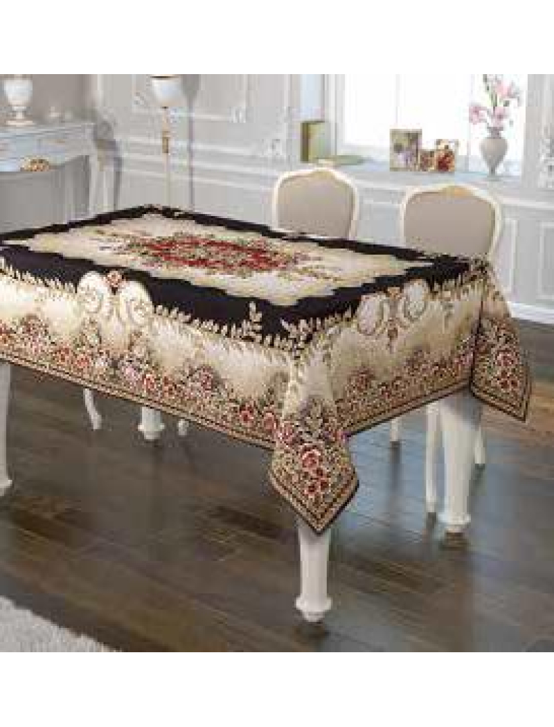 Jackline Туреччина.Roselinda Black.Гобеленова скатертина 160х220см.